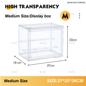 Bren Stackable Dust-Proof Acrylic Display Case - Magnetic Organizer with Transparent Storage Box