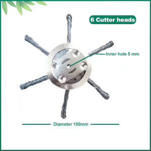 【Ready Stock】🔥6 Heads Steel Wire Grass Trimmer Head Lawn Mower Cutting Electric Weedeater Weed Eater  割草机配件