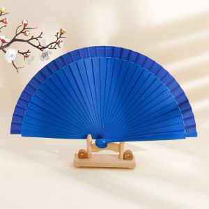 HJKL Màu trơn Quạt trơn Tây Ban Nha Đơn giản Nghệ thuật thủ công Quạt đạo cụ trang trí Nhiều màu Thủ công Quạt gấp bằng gỗ nguyên chất Đạo cụ