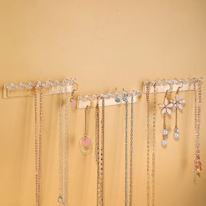 Jewelry Storage Rack Hook Wall Mounted Ring Earring Necklace Women Key Chain Watch Storage Rack