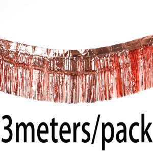 (3M/roll)Width 29.6CM Rain Silk Banner Party Atmosphere Decoration Props Christmas Day Celebration Joy