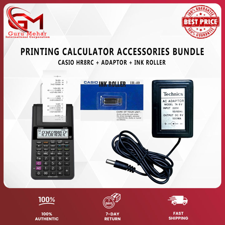 Adapter Casio Hr8rc Casio Adding Machine Machines Printing