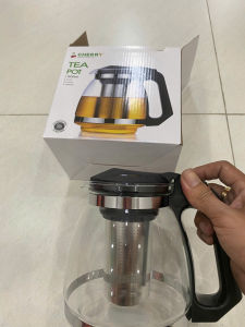 Bình pha trà Ấm trà thủy tinh Cherry S91 Bình lọc trà thuỷ tinh chịu nhiệt có lõi lọc Inox 304 Dung tích 1500ml