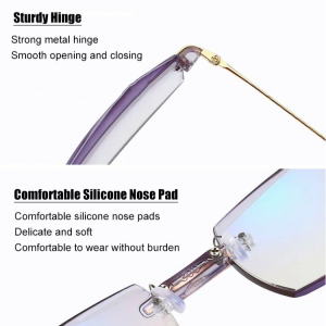 Presbyopia Electroplating Comfortable Fit on the Ear Silicone Nosepiece Harmful Blue Light Ultralight