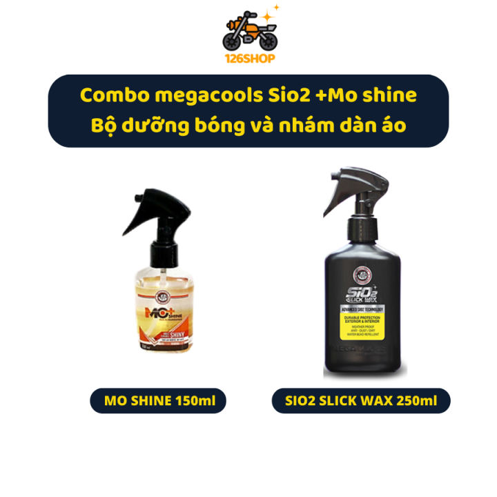 Combo Megacools bảo dưỡng dàn áo, sơn xe, nhựa nhám, nhựa bóng Mo ...