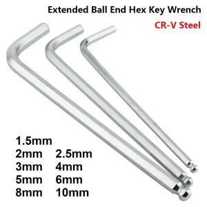 WENYOU 1Pcs Thép CR-V Bộ chìa khóa lục giác Allen mở rộng 15-10mm 20cm Cờ lê lục giác chữ L Bền bỉ Đầu bi Cờ lê lục giác hệ mét để sửa chữa và bảo trì