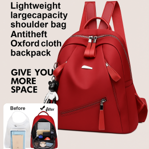 Womens large capacity lightweight antitheft middle school student schoolbag