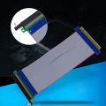 PCI-E 16X TO 16X Riser การ์ด PCIe X16 Extender ยืดหยุ่นริบบิ้นสายอะแดปเตอร์เกรดเอ. 