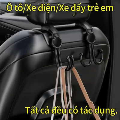 Móc treo đồ trên ô tô gài trước sau ghế kèm giá đỡ kẹp điện thoại trên xe tiện lợi thiết kế chắc chắn cao cấp