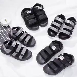 New Summer MenS Sandals With Three Straps Casual Non-Slip Thick-Soled Beach Sports Vietnamese Slippers Dual-Use