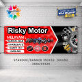 Spanduk Banner MMT Bengkel Motor Service Motor Variasi Modif Motor Cuci Steam Motor Dan Mobil. 