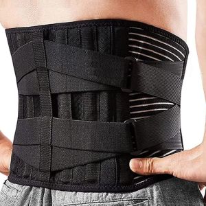 GOXBERK Adjustable Breathable Waist Braces 16-hole Mesh Anti-skid Lumbar Support Belt Orthopedic Corset Double Pull Waist Trainer Workout