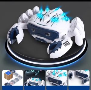 Mainan Anak Robot Kepiting Berjalan CRAB CRAZY ROTATION Mainan Kepiting Robot Spray Light Anak
