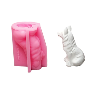 3D Dog Statue Silicone Molds for Soap Home Decoration Making Fondant Silicone Molds Gypsum Silicone Molds