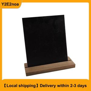 【Local shipping】 Message Board Display Sign Wooden Base Price Tag Black Chalkboards Memo Bar