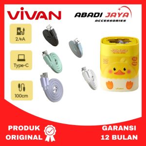 KABEL DATA TYPE C VIVAN CBC100 II 2.4A 100CM DATA CABLE TYPE C ANDROID 1 PCS