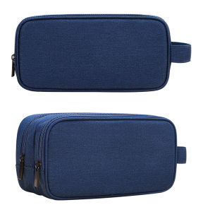 Travel Organizer Double Layer Laptop Chargers Case Electronic Accessories Gadget Bag With Handle