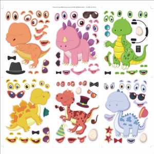 6PCS SpiderMan Dress Up Sticker for Boy Marvel Kids Cartoon Stickers Parent-Child Interactive Puzzle Educantional Toys for Boy DIY Stickers Birthday Gift Decoration Stickers