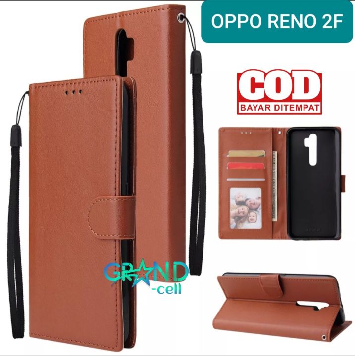 Case hp Wallet Leather FOR OPPO RENO 2F casing hp flip case