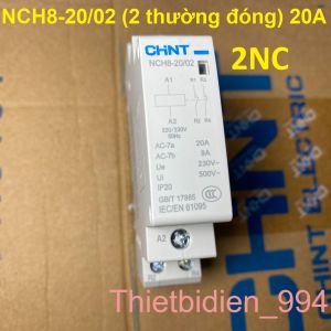 Khởi động từ Chint NCH8 - 20A/25A/40A LOẠI 2 tiếp điểm NO 2 tiếp điểm NC tiếp điểm 1NO+1NC (hàng chính hãng CHINT)