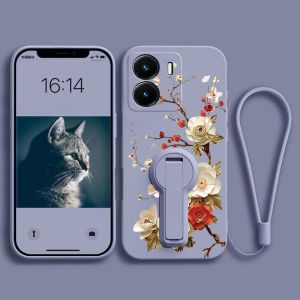 เคสสำหรับ Redmi A1 2022 4G REDMI A2 2023 REDMI A1 PLUS A2 PLUS เคสศัพท์ ซอฟต์เคส ซิลิโคนเหลว ป้องกันกันกระแทก ดีไซน์ใหม่ ดอกไม้สวยงาม พร้อมที่วาง YTZZHXZ01