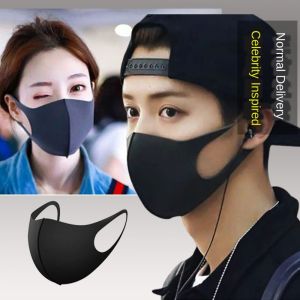♥Ready Stock +FREE♥ 3/6/12 Pcs Regelmatige Size Masker Masker Zwart Masker Japan Anti-Vervuiling Anti Haze Stof Gezichtsmasker