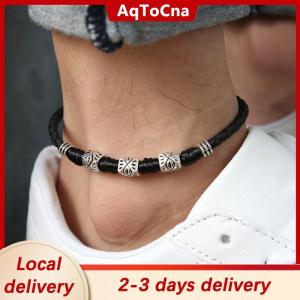 [COD] AqToCna Ship within 24 hours Handmade Mens Womens Rope Anklet Ankle Bracelet Barefoot Sandal Beach Jewelry