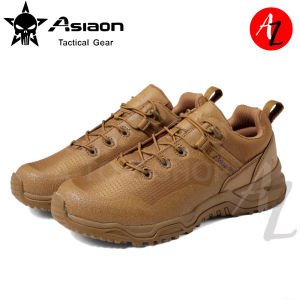 ASIAON 988 Tactical Boots Rain Proof Waterproof Training Shoes for Hiking and Outdoor Activities (Brown)