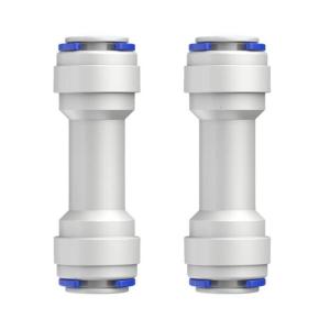 2Pcs Plastic One Way Check Valves 3/8Inch Push to Connect Check Valves One Way Through Water Purifiers Check Valves