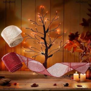 [COD] Springhooe 1 Roll Christmas Ribbon DIY Christmas Tree Decoration Wreath Decoration Gift Packaging Decoration Ribbon