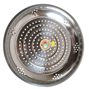 MAYIT Tròn Khay hấp bằng thép không gỉ. Đa năng Bề  có lỗ đục. Giá đỡ hấp dùng cho nhiều loại nồi. Bền bỉ Khay thoát nước Khay hấp dùng để hấp cá