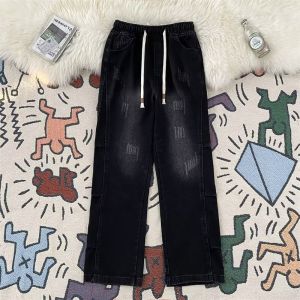 Quần Bò Lính Dù Cổ Điển Kiểu Mỹ Quần Dài Thường Ngày Ống Rộng Dễ Phối Ống Đứng Rộng Kiểu Dáng Mỏng Mùa Hè Cho Nam