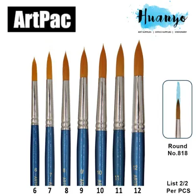 Artpac Artist Nylon Brush 818 - Round Tip [Muslim Friendly] (Per PCS No. 6/7/8/9/10/11/12) [List 2/2]