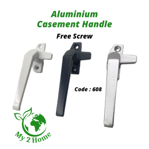 CH-608 Aluminium Casement Handle FREE SCREW 608 Casement Window Handle Casement handle lock Pemegang Tingkap Kaca With Screw 铝窗手柄