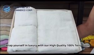 Happy Mall COD Hotel premium white pure cotton thickened super absorbent bath towel（70*140cm）