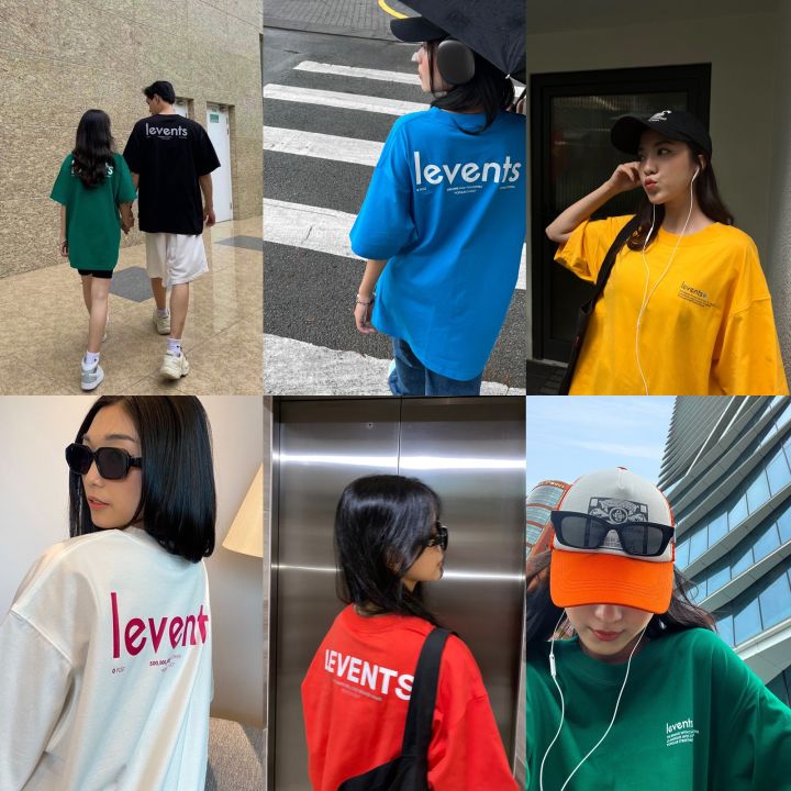 [Hoàn Tiền 15%] Áo Thun Local Brand LeVents Đen Chữ Hồng Nam Nữ Tay Lỡ ...