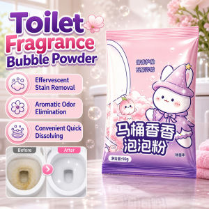 Toilet Cleaner/Bubble Powder/Foaming Toilet Cleaner Powder/Scented Toilet Cleaner Powder/Dense Foam/One Foam One Flush/Glaze Care/Home Office Public Toilets