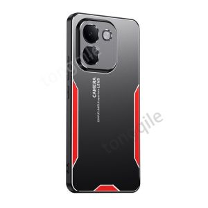Vỏ kim loại cho Vivo V80 Lite v80lite 5g 2026 viền nhựa TPU mềm ốp điện thoại vỏ lưng mờ chống sốc đơn giản thời trang chống rơi không có dấu vân tay