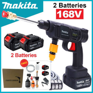 High-Pressure Cordless Power Spray Water Gun With 6-in-1 Nozzles And 2 Lithium Batteries Wireless Car Washer Pressure Washer Gun Portable