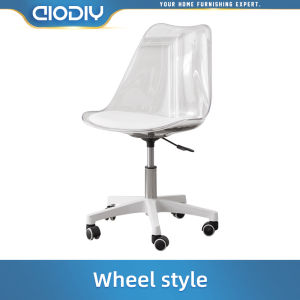 AIODIY Computer chair with simple backrest for home use sitting for long periods of time without fatigue office work study books desks and chairs acrylic rotating lift chair