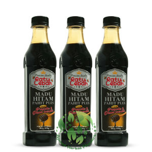 Paket Hemat 3 Pcs Ratu Lebah Madu Hitam Pahit 470gr - Plus Propolis Daun Insulin Sambiloto - Obat Herbal Diabetes Kolesterol Asam Urat