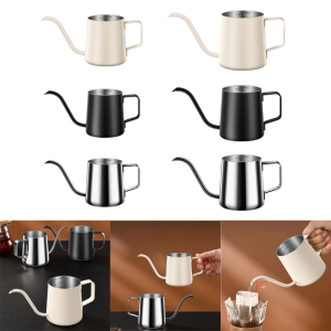 Long narrow Spouts Dripping Kettles Pour Overs Coffees Kettles Gooses Neck Tea Kettles Stainless Steels Coffees Pots
