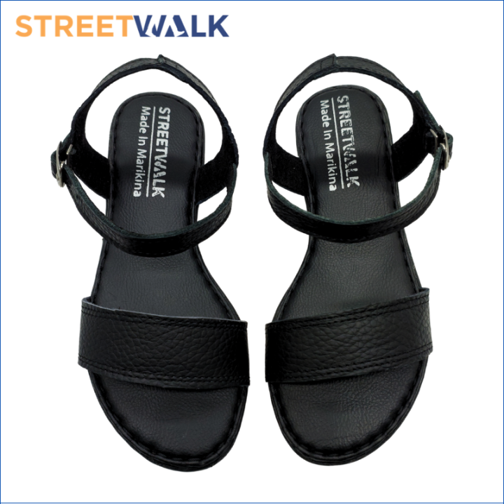 Streetwalk Flat Leather Strap Sandals For Women Ankle Strap Duty