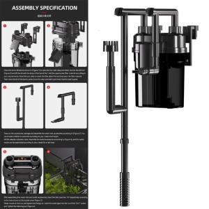 External Wall Hanging Aquarium with Quiet Operations Efficient Water Pump Multiple Use for Home Office Fishtanks