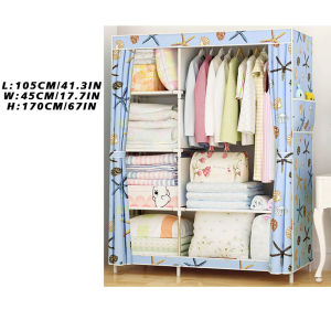 Okasumi Non-Woven Zipper Wardrobe Clothes Organizer Multi-Layer Zipper Storage Wardrobe