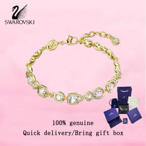 💎 Swarovski 💎 Womens fashion bracelet Gold plated mixed cut white diamond 5667044 Dextera bracelet Valentines Day gift Birthday gift