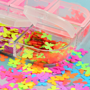 12 Grids/Box Glow in the Dark DIY Resin Mold Epoxy Filling Stars Shape Fluorescent Sequins Glitter Flakes