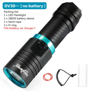 HaixnFire DV30 Scuba Diving Flashlight Underwater Waterproof Lamp 3000 Lumens Camping Light Torch