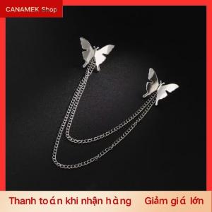 CS Punk Phong Cách Bướm Trâm Pin Với Dây Chuyền Và Tua Cho Nam Giới Phụ Nữ Hip Hop Đường Phố Thời Trang Phụ Kiện