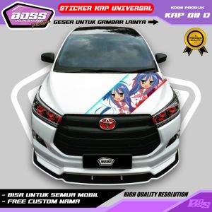 KAP 08-STIKER KAP MESIN MOBIL AVANZA SIGRA CALYA INNOVA SWIFT JAZZ BRIO-STIKER KAP MESIN KARAKTER